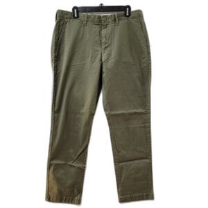 NWT J.Crew Green Cotton Blend Stretch Straight Chino Men's Size W34 L30